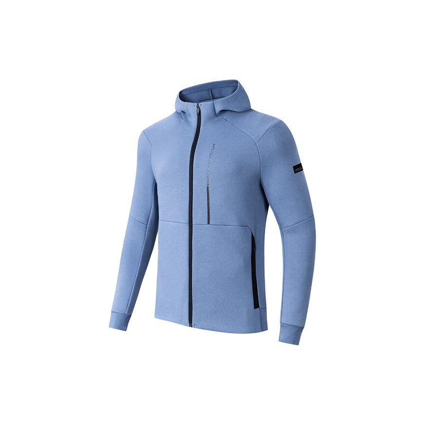 Anta однотонная куртка с капюшоном на молнии для мужчин, прозрачная, горно-синяя 152417705-3 3XL